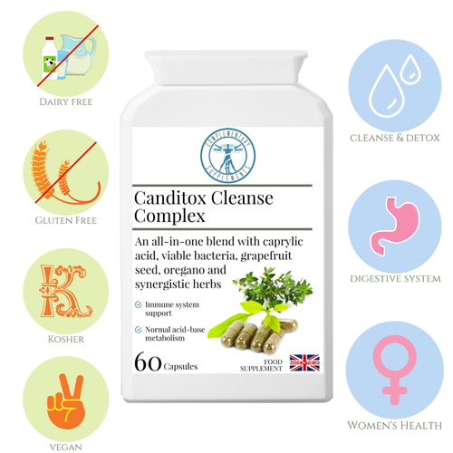 Canditox Cleanse Complex | High Strength Candida Detox | Probiotic | 60 caps