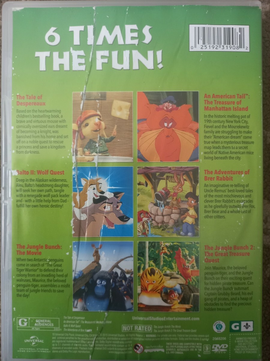 ANIMATED FRIENDS 6 MOVIE COLLECTION DVD REGION 1 NTSC USA IMPORT