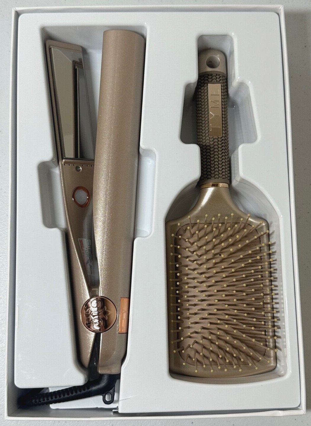 TYME Desert Island Kit, Pro Iron & Paddle Brush (Rose Gold) | Open Box