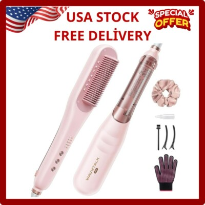 #ad #ad Wavytalk Pro Steam Hair Straightener Brush Steamline Pro 3 in 1 Straightening B $99.99