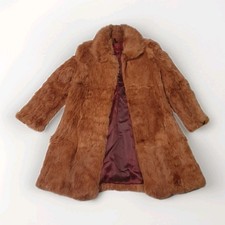 Vintage Coney Rabbit Fur Coat Ginger Light Brown XS