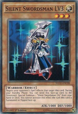 Silent Swordsman LV3 YGLD-ENC08 King of Games: Decks Yu-Gi-Oh 1st Edition NM/M