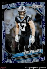 2025 Panini Prizm Prizms Navy Camo #135 Josey Jewell 17/25 PANTHERS