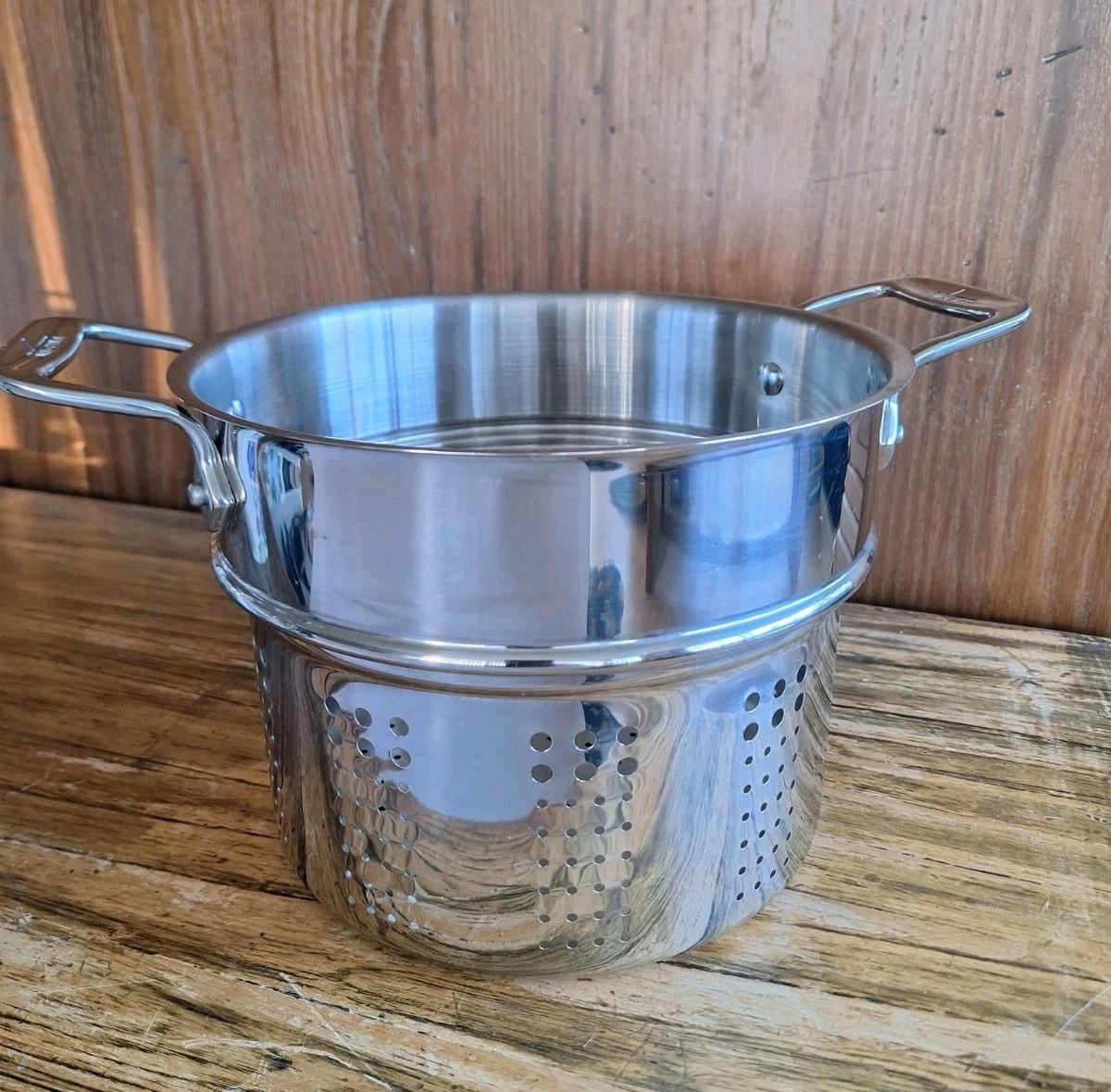 All Clad Pasta Strainer Insert Colander Stainless Steel 7”H x 9.5” W