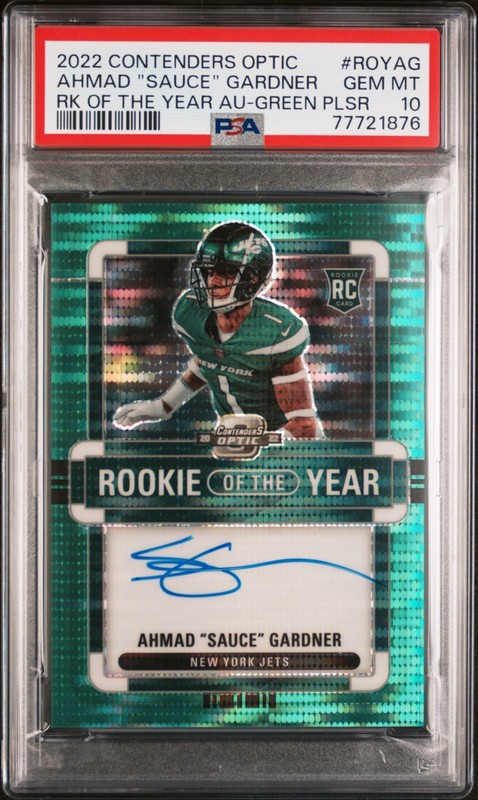 2022 PANINI CONTENDERS OPTIC SAUCE GARDNER ROY-AG RC AUTO /30 PSA 10