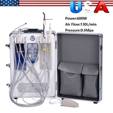 Portable Dental Unit Delivery Unit with Air Compressor Curing Light Scalers