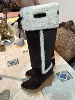 Authentic Bally Biloxi Winter Boots Size 38.5 Suede Brown