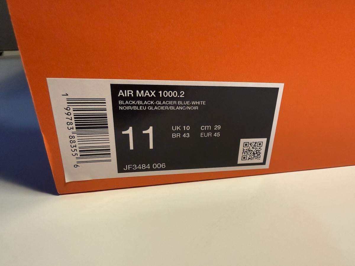 Nike Air Max 1000.2 Slip-On Low Top Men’s Sneakers Black JF3484-006 — product photo 2 of 8