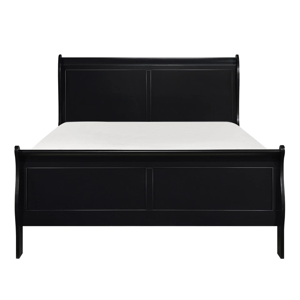 Lexicon Mayville Traditional Wood Full Sleigh Bed in Black - Image 4 of 4