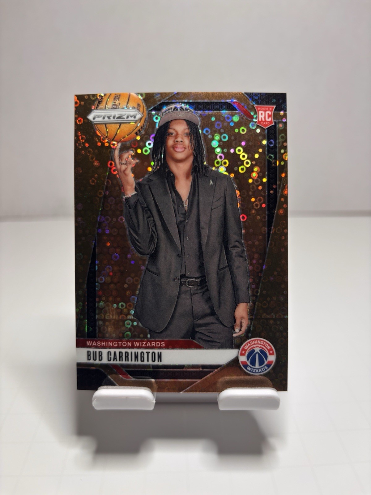 2024-25 Panini Prizm Bub Carrington #244 Fast Break Bronze Variation  /20 (RC)