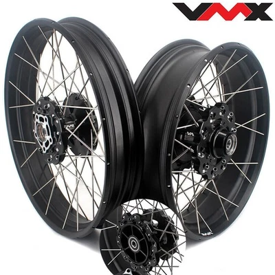 VMX 2.5*19 & 4.25*17 Tubeless Wheels Set Fit For Honda CB500X 2019-2025 Black - image 1 of 4