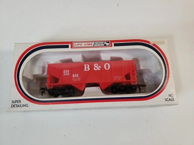Vintage LIFE-LIKE HO Scale B&O Coal Hopper #08575 Red w/ Box 1970s Freight Car