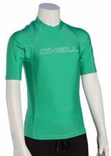 O'Neill Kid's Basic Skins SS Rash Guard - Seaglass - New