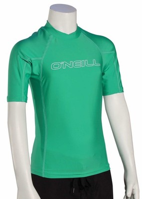 O'Neill Kid's Basic Skins SS Rash Guard - Seaglass - New