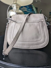 Marc Jacobs Recruit Saddle Leather Bag In Beige 