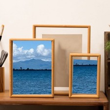 Cornice in legno massello bifacciale per presentazione artistica e fotografica c
