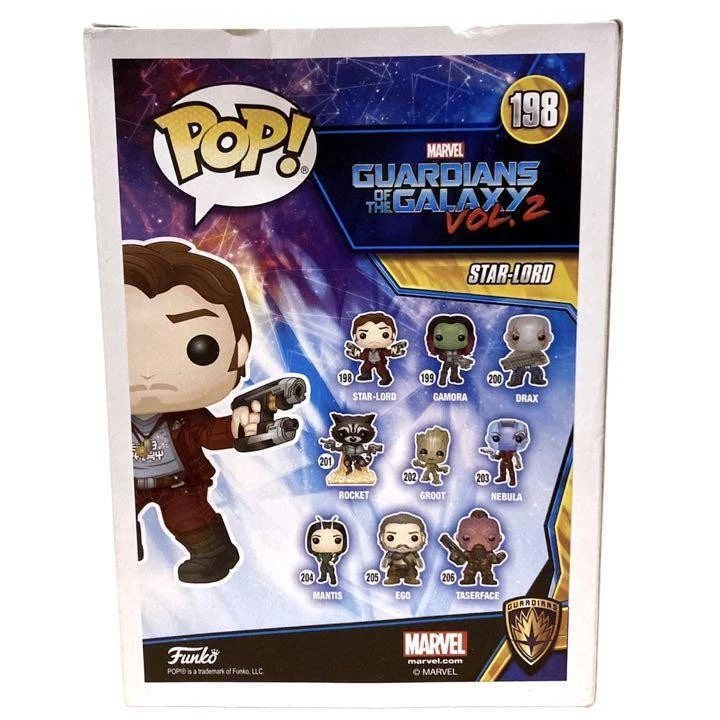 Figura Funko Pop Marvel Guardianes de la Galaxia Vol.2 No.198 Star-Lord - Imagen 3 de 4