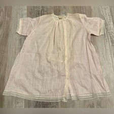 Vintage Better Infants Wear baby christening gown in fine cambric with lace trim
