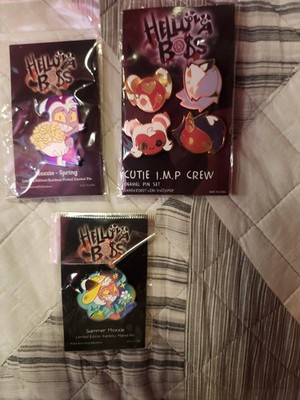 Helluva Boss SharkRobot Cutie Pins + Moxxie Pins