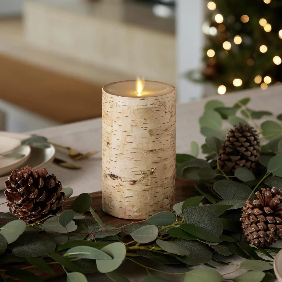 Luminara Realistic Artificial Moving Flame Pillar LED Candle - 4.0"x7.0", Brown - Image 2 of 4