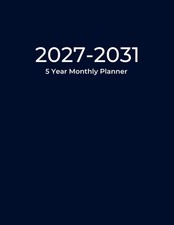 2027-2031 Monthly Planner 5 Year: 60 Months Calendar Schedule Organizer Blue C