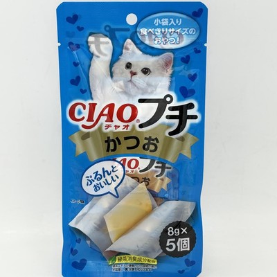 Inaba Ciao Katsuo 8g/(5pcs)貓咪零食 鰹魚肉泥片