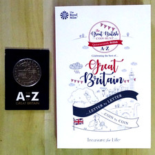A-Z Alphabet 10p 2018 Full Set 26 BUNC Coins in Album & Completer Medalion