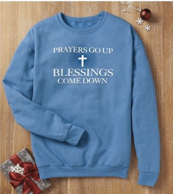 Plus Size 3X Unisex Sweatshirt   Prayers Go Up  from Seventh Avenue Catalog new