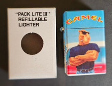 New Camel Cigarettes Joe Camel Pack-Lite III Refillable Butane Lighter-read
