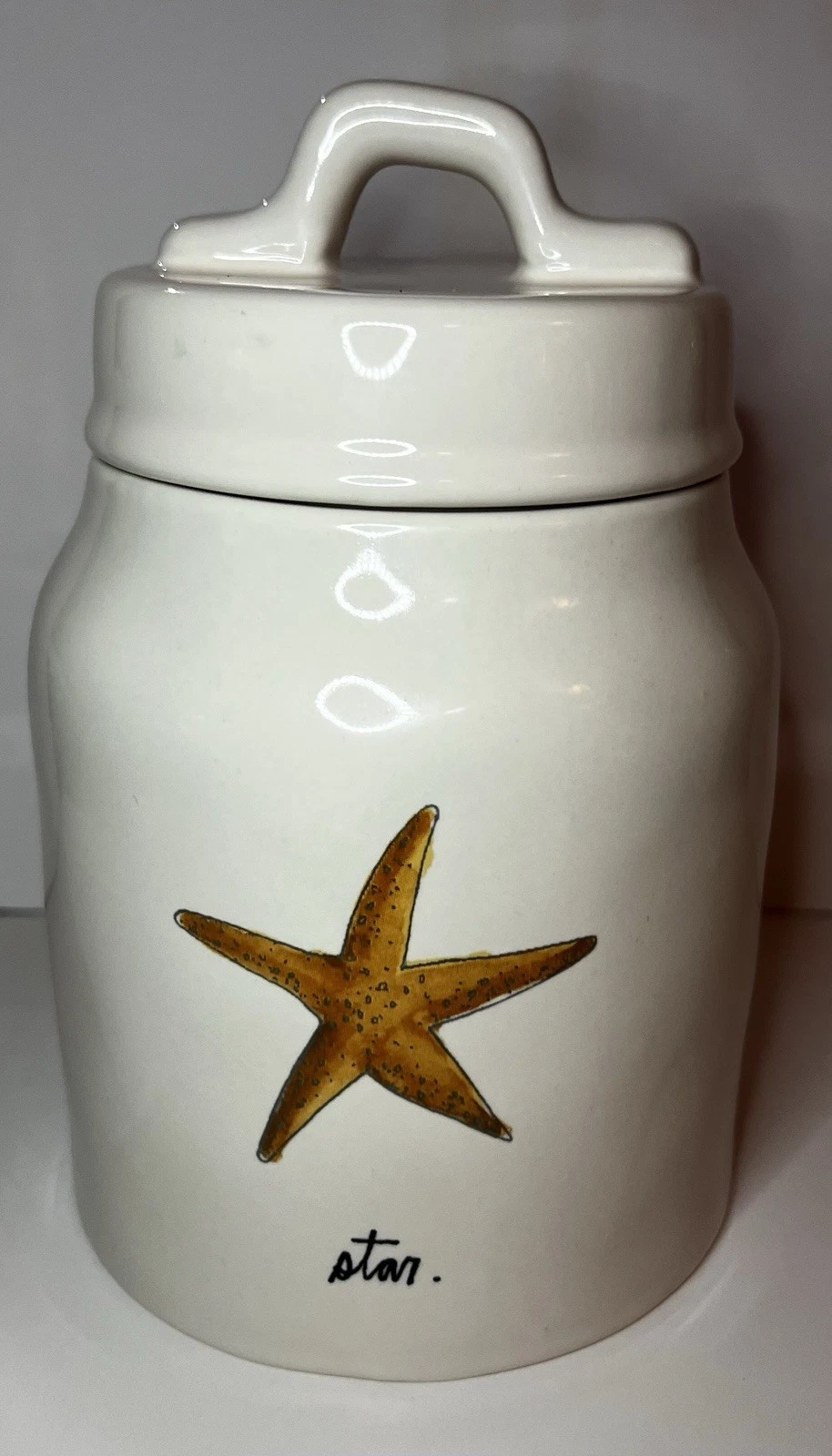 Rae Dunn by Magenta Starfish "STAR" Canister Vintage HTF Artisan NIB BEACH