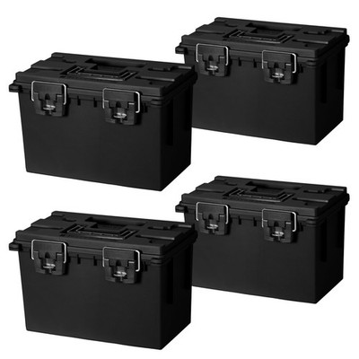 Sheffield 12764 XL Storage Bins Lids, 4-Pack Stackable Storage Bins, Made In