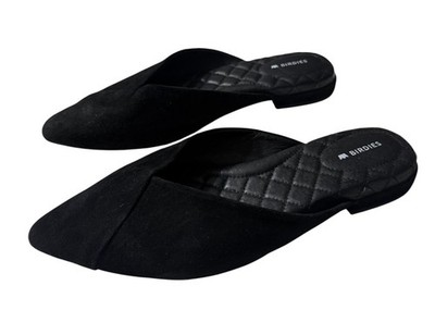 Birdies Womens The Swan Black Suede Shoes Size 7.5