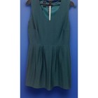 En Focus Forest Green Dress Sleeveless Midi Pullover Draped Stretch Size 14W