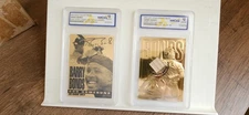 2002 Barry Bonds 23kt. Gold Collectibles WCG Gem-Mint 10 two card set