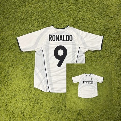 Nike Inter Mailand Milan Ronaldo R9 Trikot Grau Größe M 2001 2002 Top Zustand