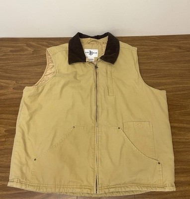 Vintage John Blair Tan Canvas Zip Vest Size L