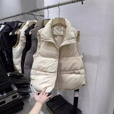 Gilet Trapuntato Donna Leggero Imbottito Zip Con Tasche Waistcoat Corta