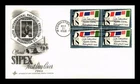US COVER SIPEX WASHINGTON DC FIRST DAY ISSUE SCOTT 1310 BLOCK OF 4 ARTCRAFT