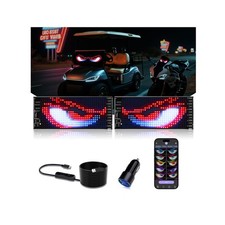 Multifunctional Bright 2PCS Devil Eyes Car 2PCS-7in x 3in, Black