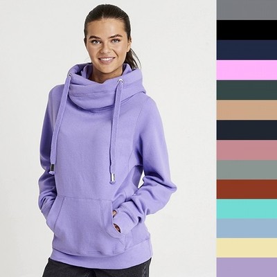 Just Hoods Cross Neck Hoodie JH021 Herren Sweatshirt NEU