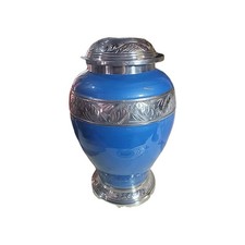 Ayerloom Blue Cast Urn For Loved Ones Ashes, Large, 11inx7in