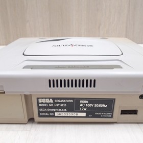 Sega Saturn Console Bundle w/ 2 Controllers 8 Games Tested Japan White HST-3220