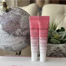 2 Purlisse Sheer Glow Strawberry Vitamin C Tinted Moisturizer ~ .34 Fl Oz TAN F1