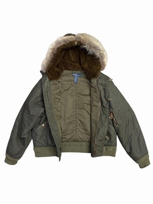 Vintage Polo Ralph Lauren Size Medium N2B Down Jacket Green Short