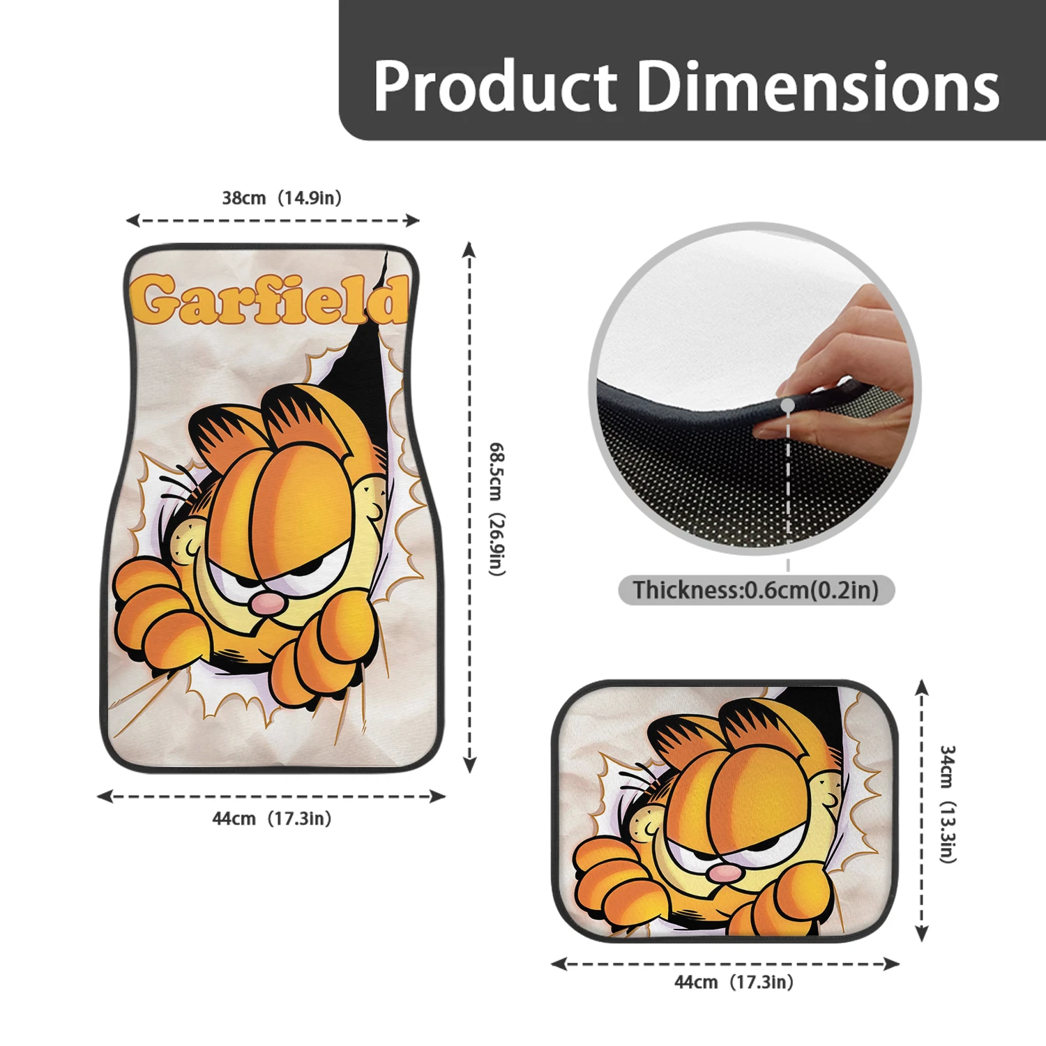 Garfield Car Floor Mats, Cartoon Auto Accessories