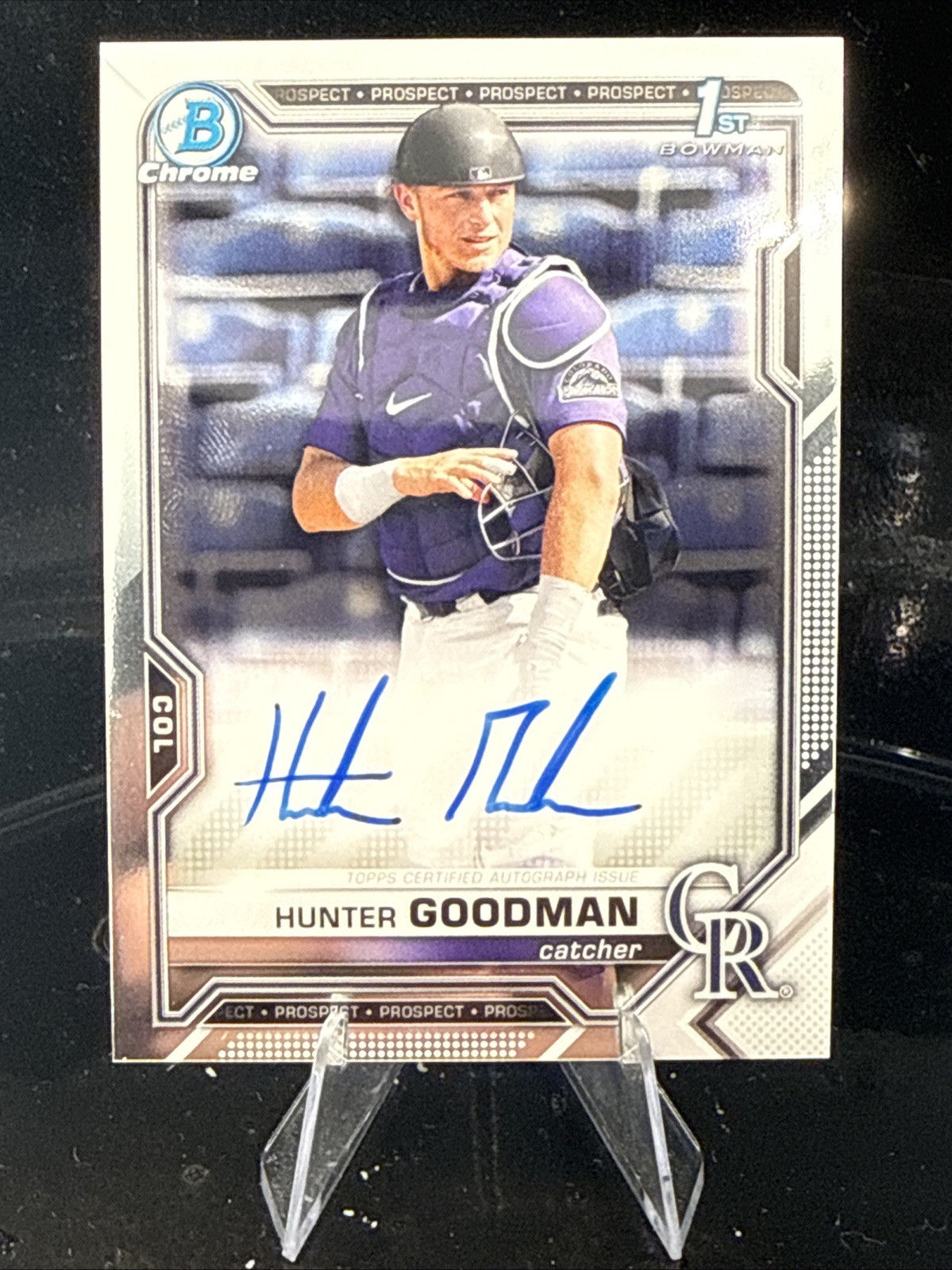 2021 Bowman Draft - Chrome Draft Pick Autographs Hunter Goodman #CDA-HG (AU, RC)