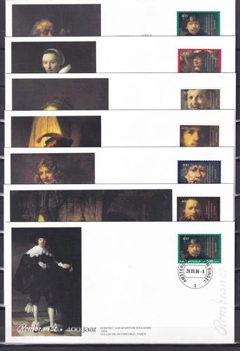 [G191832] Art Rembrandt Netherlands Nice Lot First Day Covers UNG