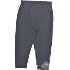 Adidas Women's L Black Nylon Windbreaker Pants Skinny Mesh Lined Pockets Zip