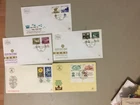 Ten Israel fdc with two TAB stamps