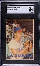 1967 Topps Venezuelan #47 Luis Aparicio Venezuela,  SGC 3 Super Clean!